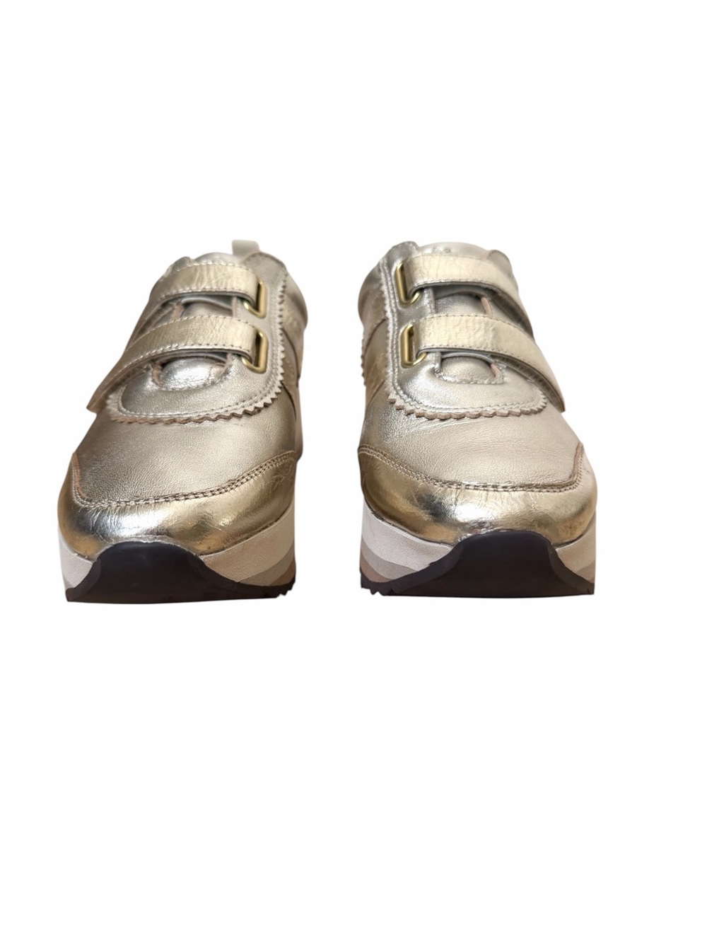 Johnston & Murphy The Gracie Leather Double strap Platform Sneakers. - Picture 3 of 8
